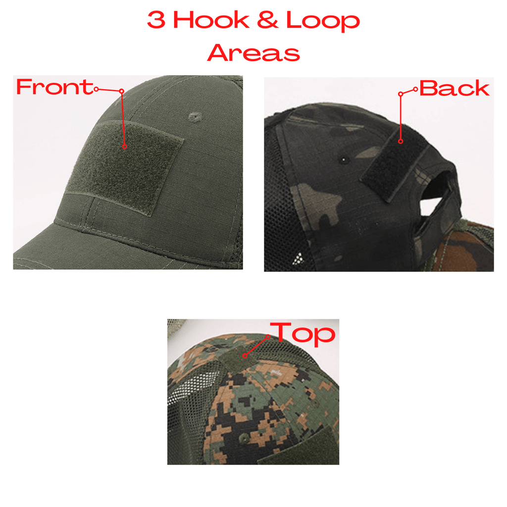 JupiterGear Military-Style Tactical Patch Hat with Adjustable Strap |