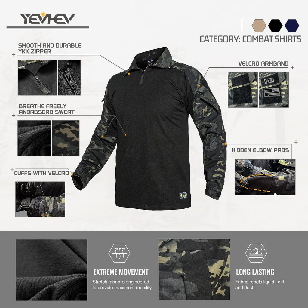 Army Tactical Desert Combat Shirt With Elbow Pad - G3