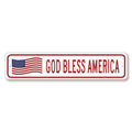 God Bless America US American Flag Sign
