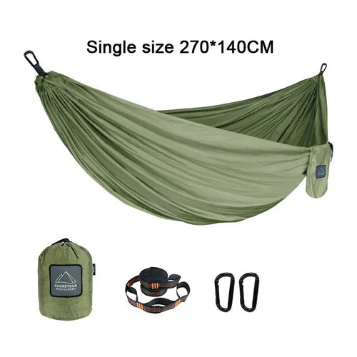 Portable Nylon Parachute Fabric Single and Double Size Outdoor Camping
