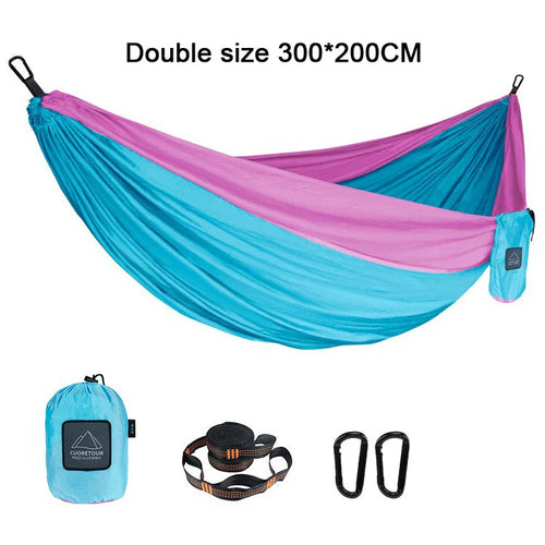 Portable Nylon Parachute Fabric Single and Double Size Outdoor Camping