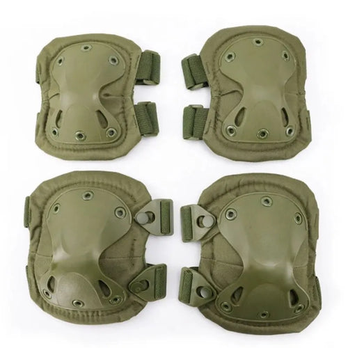 Outdoor Tactical Protective Gear Set Of 4 Knee Pads Elbow Pads For