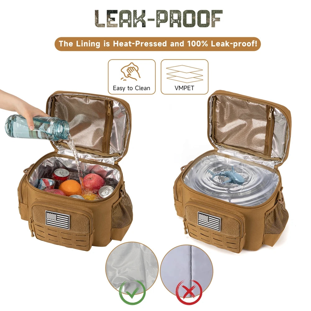 Tactical Lunch Bag for Men Outdoor Heavy Duty Lunch Box Work Leakproof