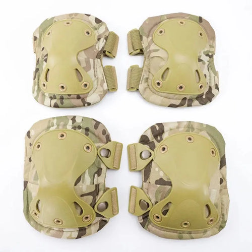 Outdoor Tactical Protective Gear Set Of 4 Knee Pads Elbow Pads For