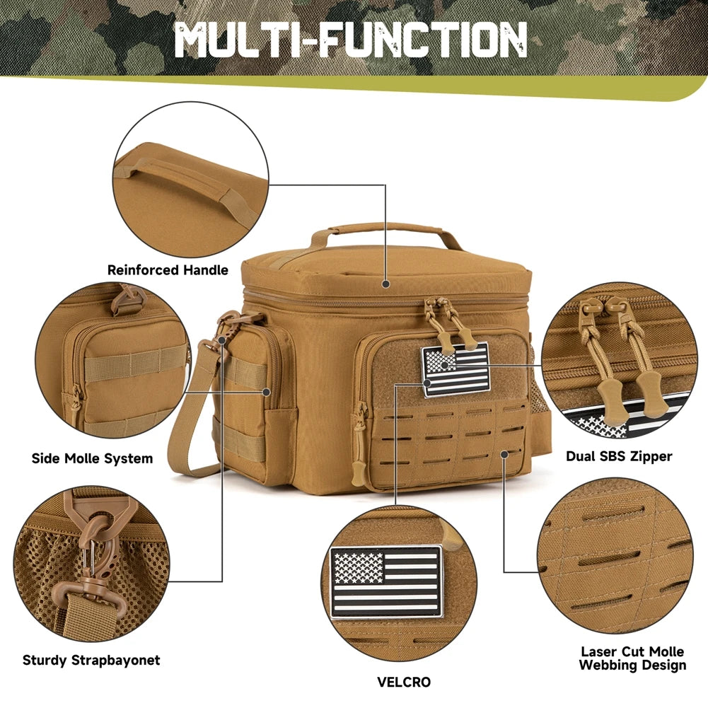Tactical Lunch Bag for Men Outdoor Heavy Duty Lunch Box Work Leakproof