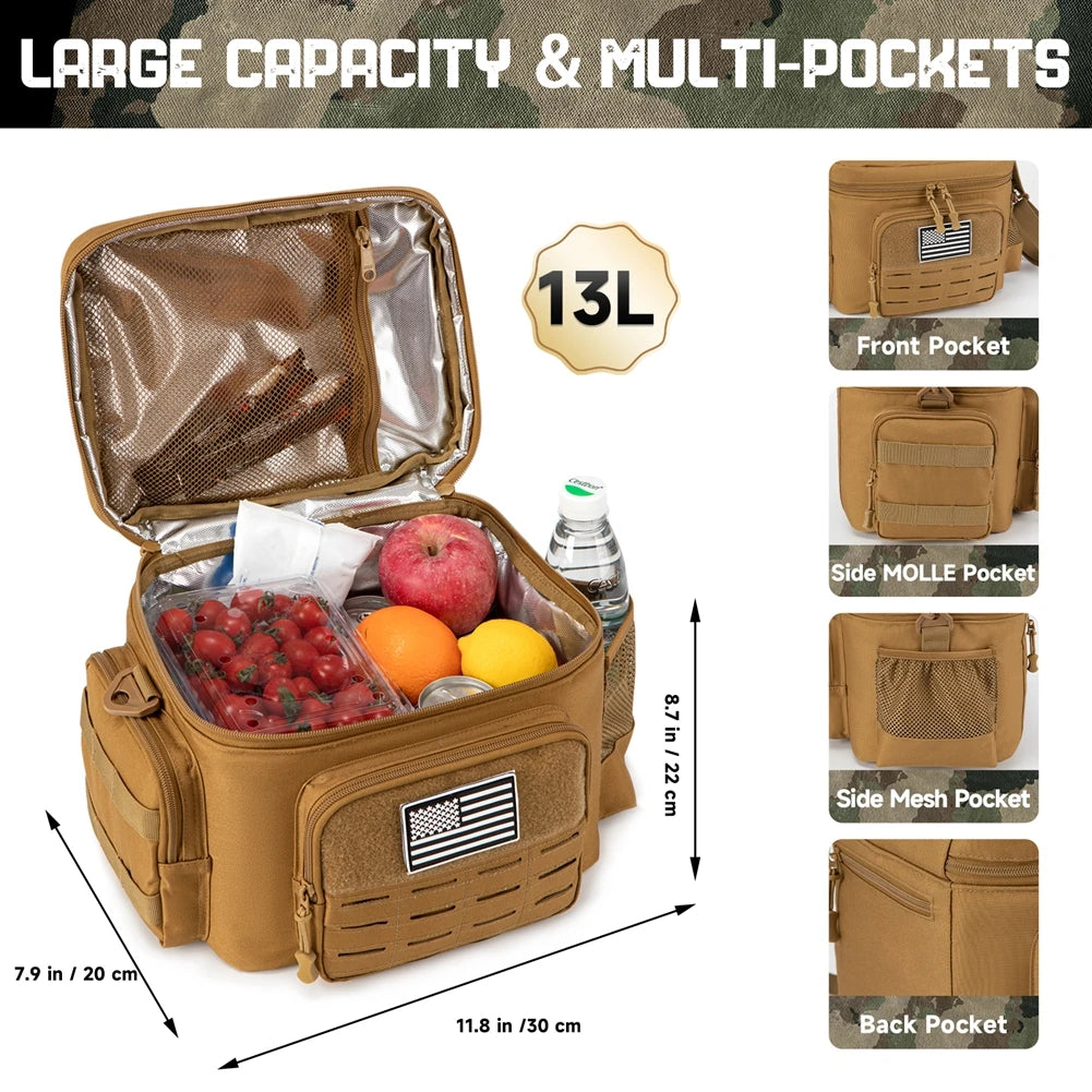 Tactical Lunch Bag for Men Outdoor Heavy Duty Lunch Box Work Leakproof