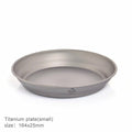 Camping Ultralight Titanium Bowl Plate Pan Tableware Set Multi Size