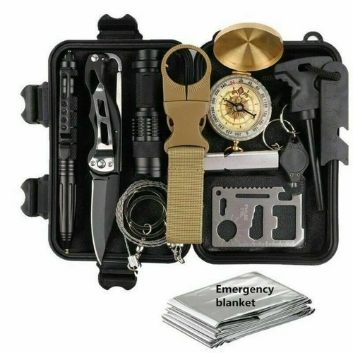 14-in-1 Outdoor Emergency Survival Gear Kit