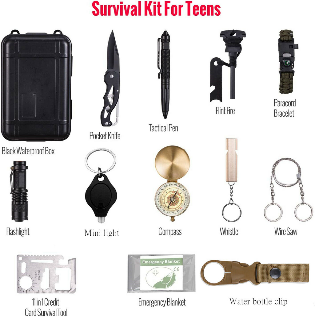 14-in-1 Outdoor Emergency Survival Gear Kit — Be Ready for Anything