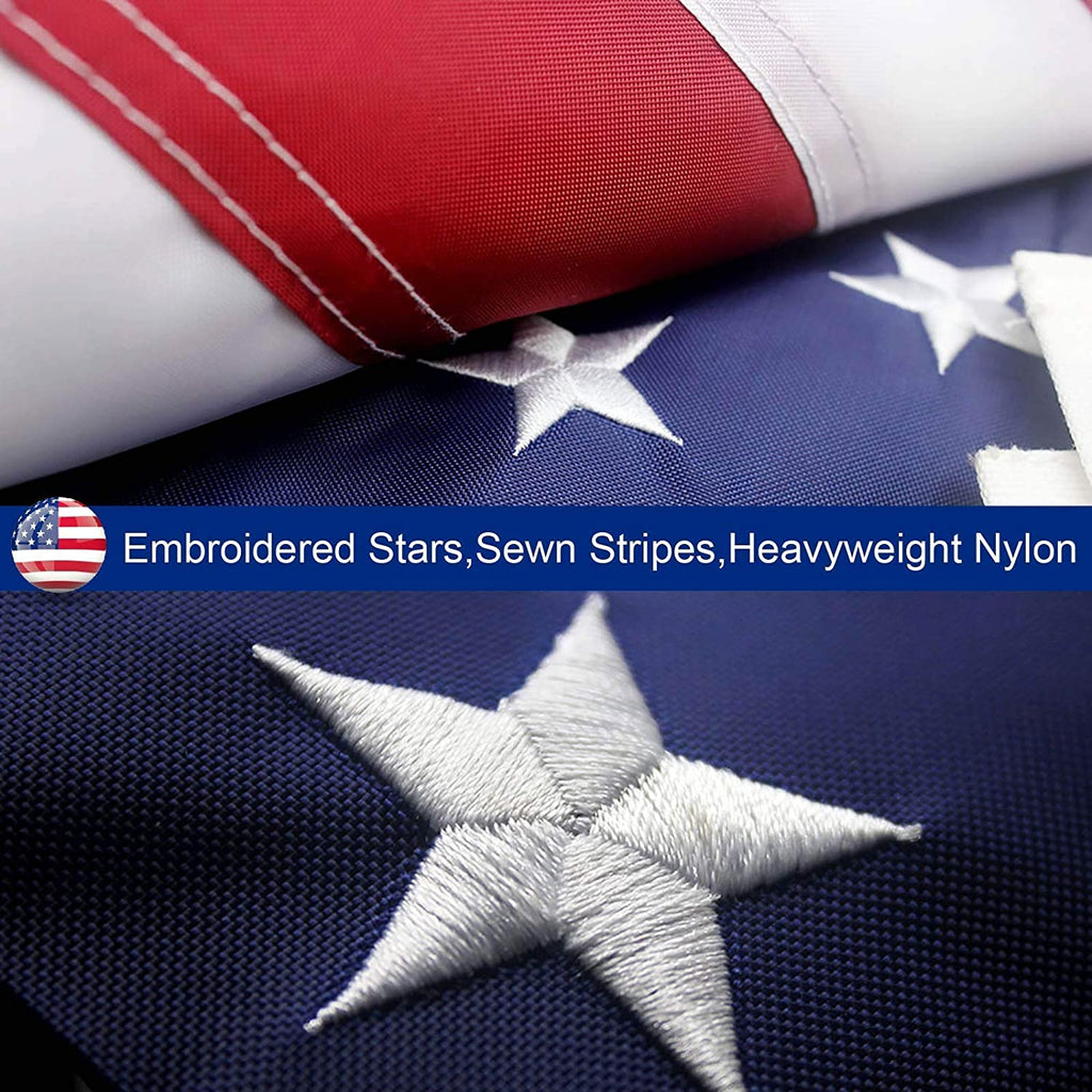 American Flag — Heavy Duty Outdoor Embroidered Stars USA Fla
