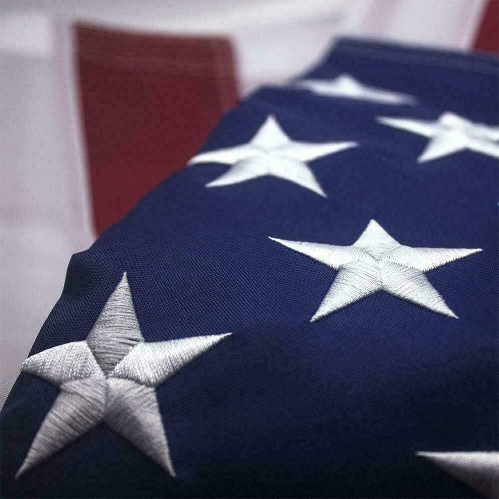American Flag — Heavy Duty Outdoor Embroidered Stars USA Fla