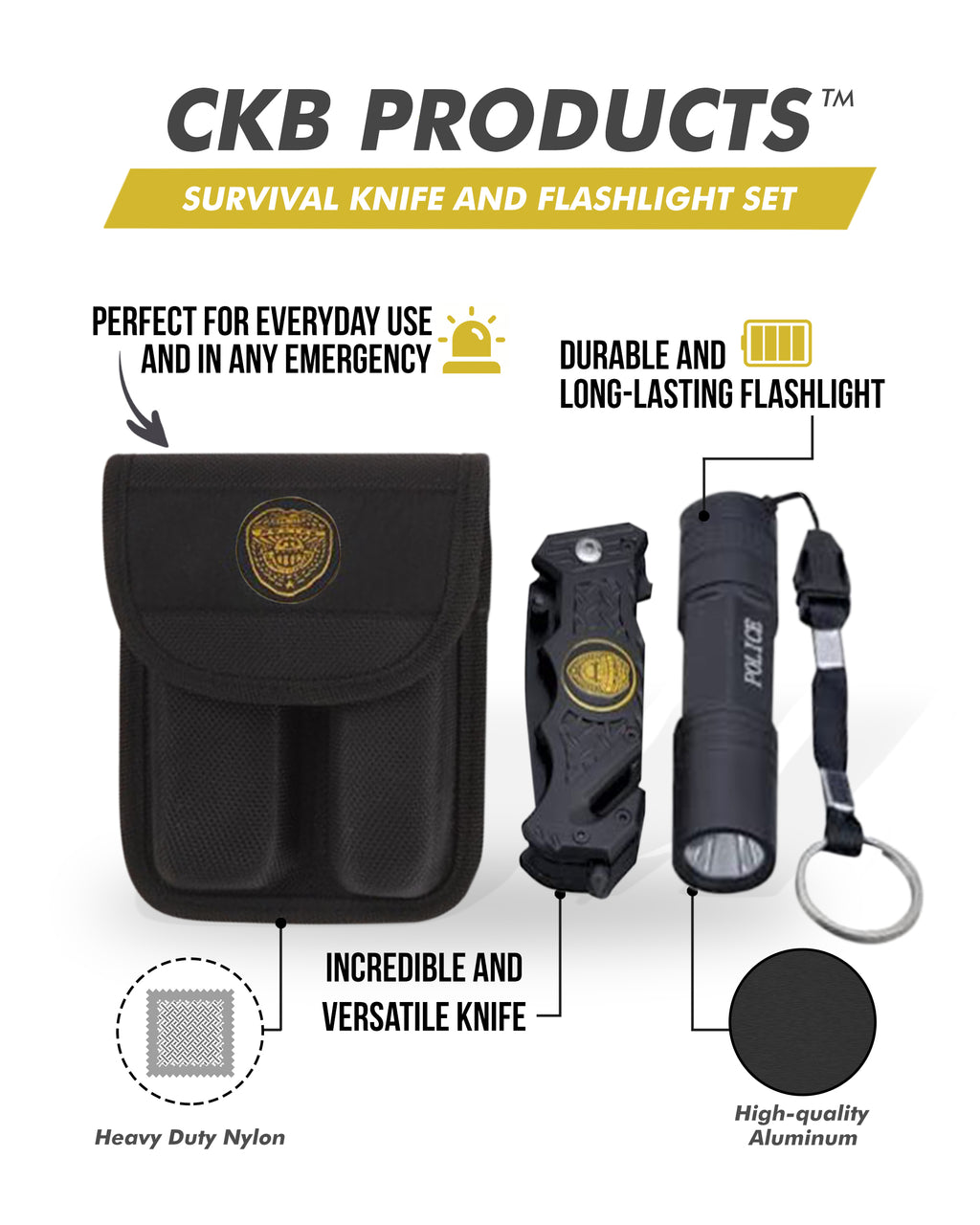 Police Knife/Flashlight Combo