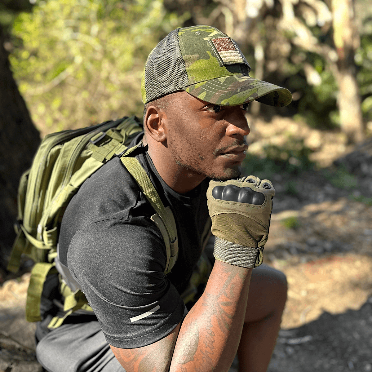 JupiterGear Military-Style Tactical Patch Hat with Adjustable Strap |
