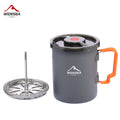 Camping Coffee Pot with French Press Outdoor Cup Mug Cookware for