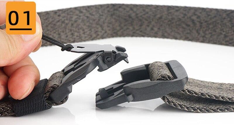 Military Tactical Belt Men Canvas Adjustable Magnetic Head Army Combat