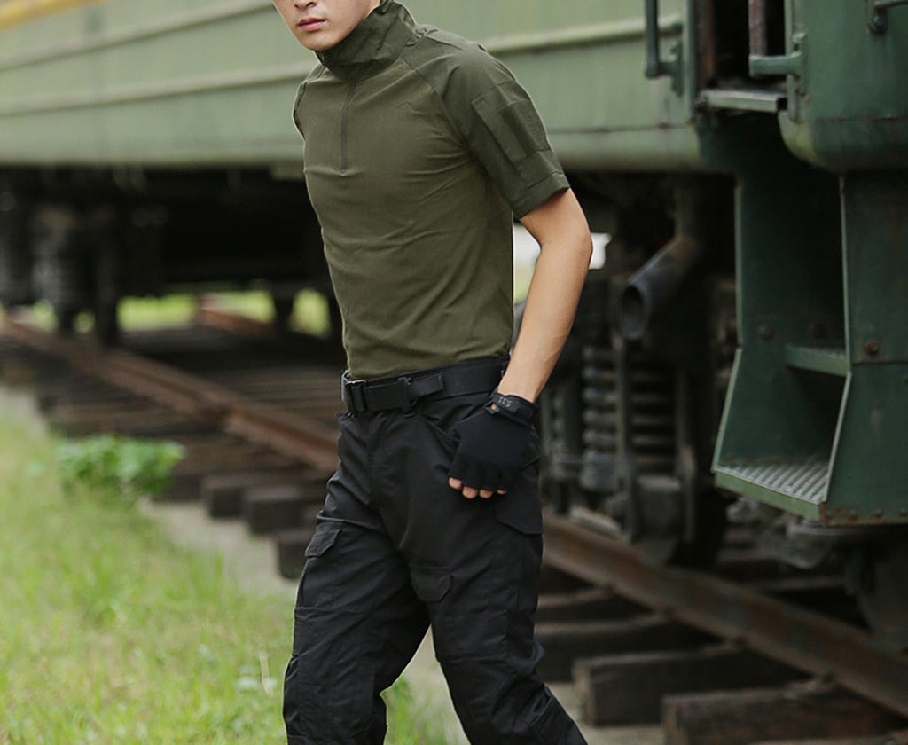 Men Summer T Shirts Airsoft Army Tactical T Shirt Short Sleeve