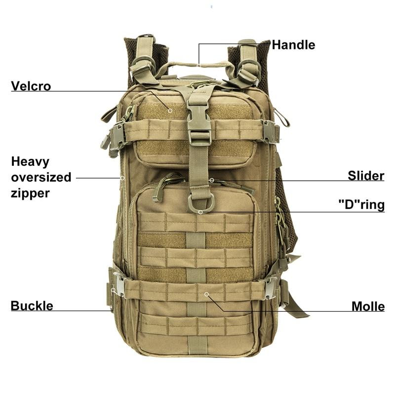 Outdoor Military Rucksacks 1000D Nylon 30L Waterproof Tactical