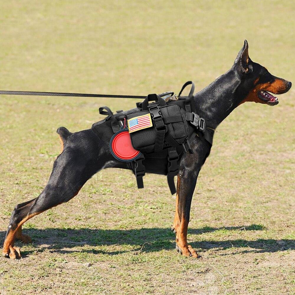 Durable Nylon Dog Harness Tactical Military Working Dog Vest No Pull